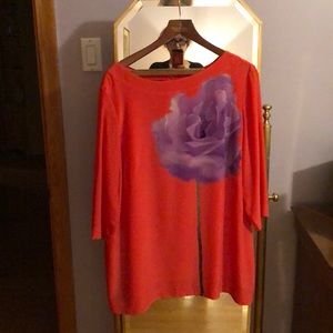 Coral- Two piece top and pants designer Escada